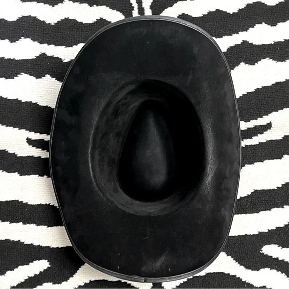 Black Suede Western Cowboy Hat